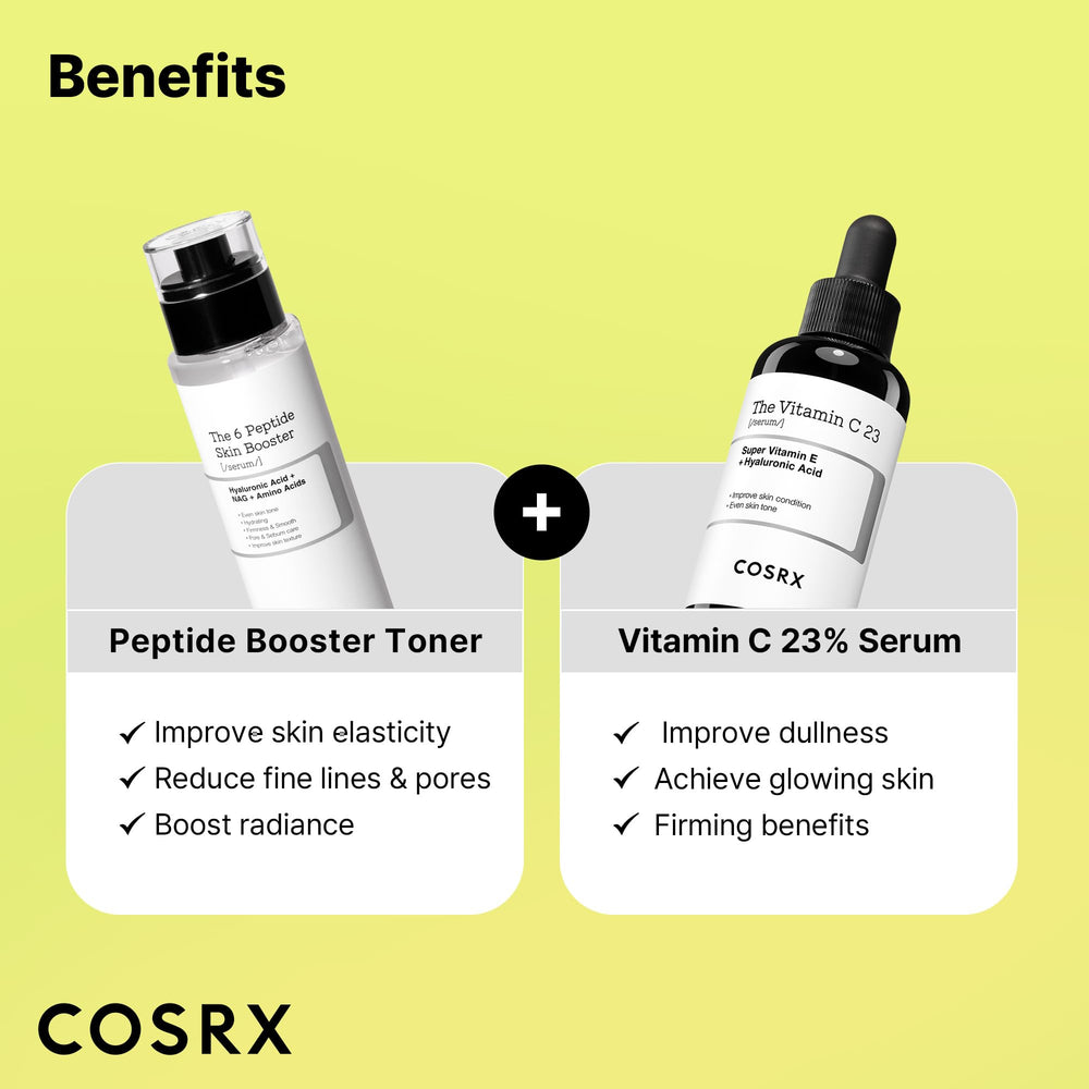 COSRX skincare set on display suggesting a complete routine with moisturizer