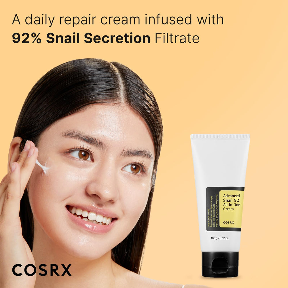 COSRX Snail Mucin 92% Moisturizer tube cap close-up for easy application
