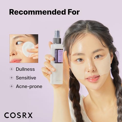 COSRX toner being patted on face for better absorption