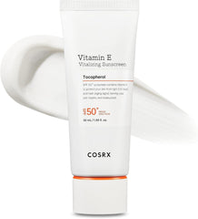 COSRX Vitamin E Sunscreen bottle front view for daily sun protection