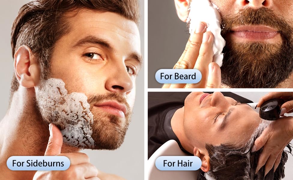 COSYAGE beard dye application steps show quick 5-minute color.