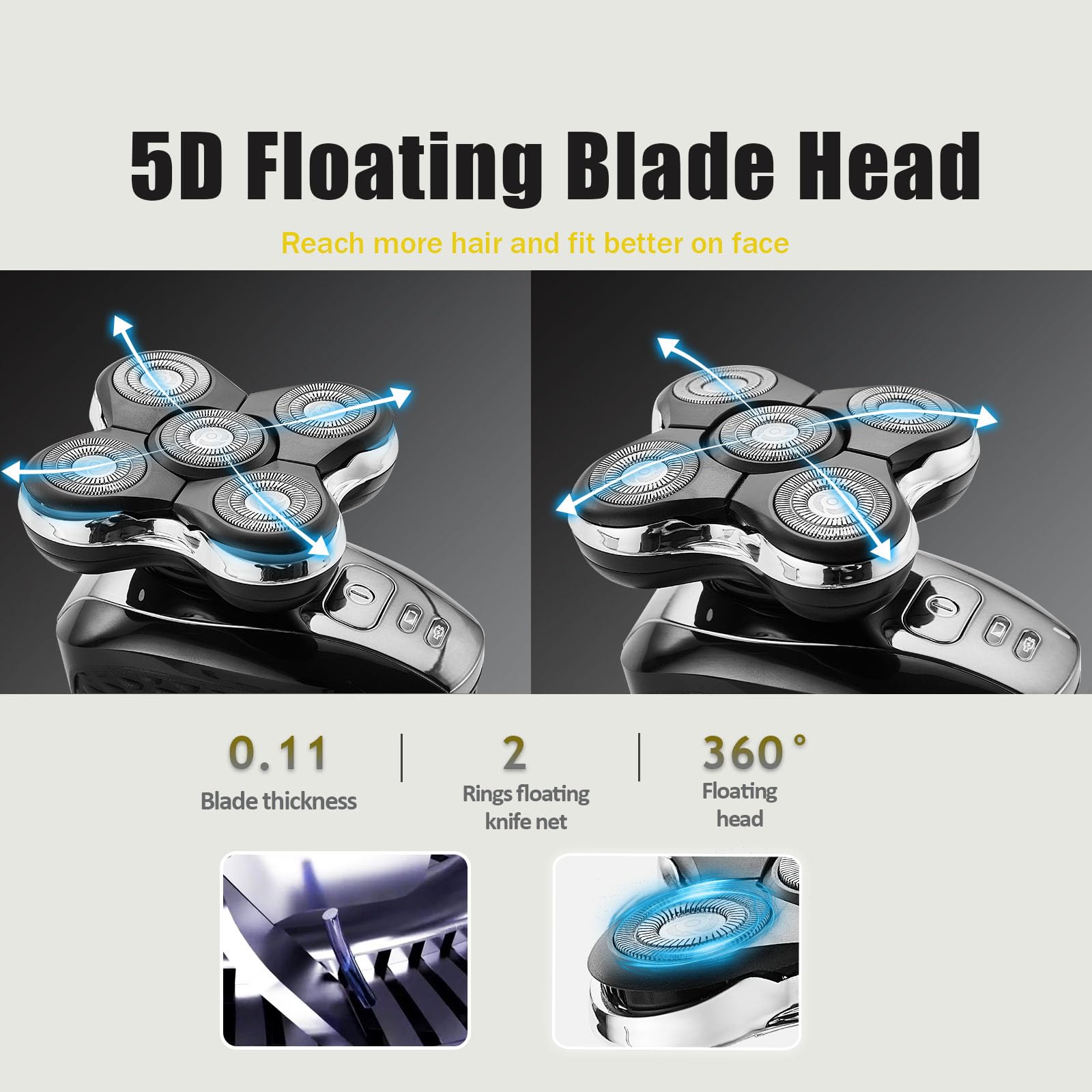 COSYONALL XR7000 Balder Pro head blades deliver close cuts with reduced irritation.