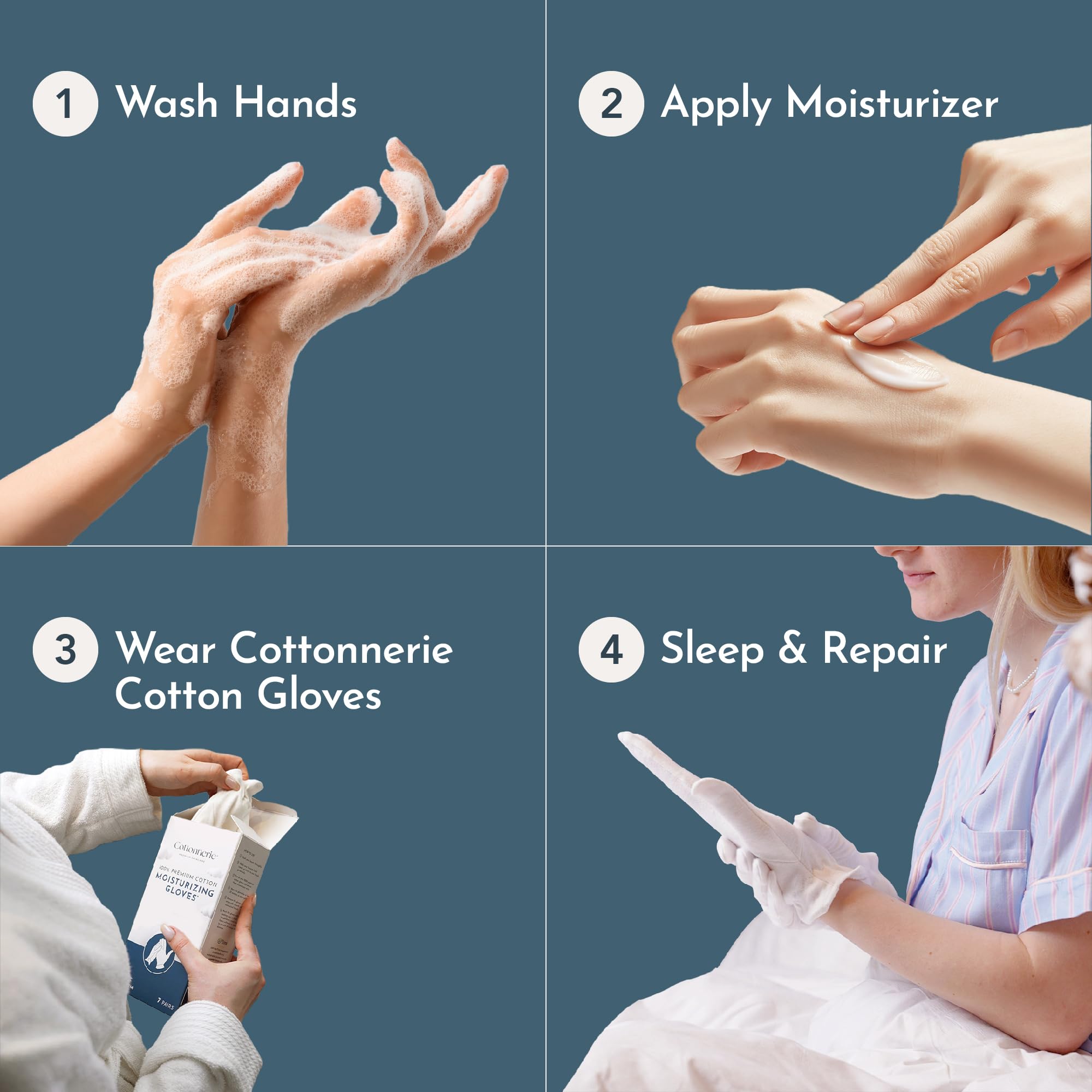 Cottonnerie reusable and eco-friendly sleeping gloves for ongoing use