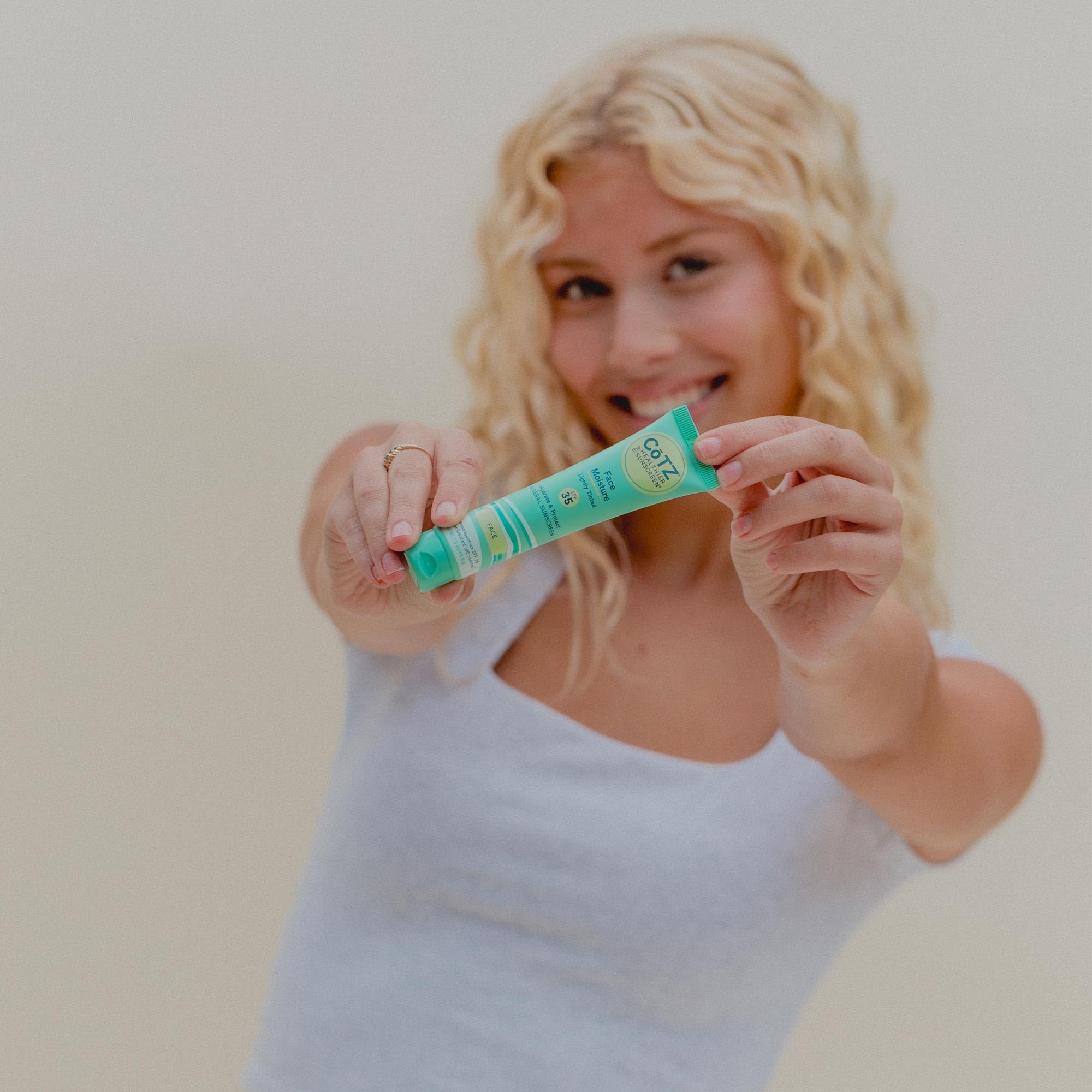 CoTZ Face Moisture on skin during water activity demonstrates water resistance