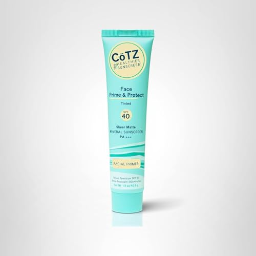 CoTZ Face Prime & Protect mineral sunscreen providing broad UV coverage
