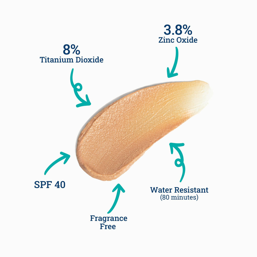 CoTZ Face Prime & Protect swatch on skin reveals sheer coverage