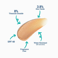 CoTZ Face Prime & Protect swatch on skin reveals sheer coverage