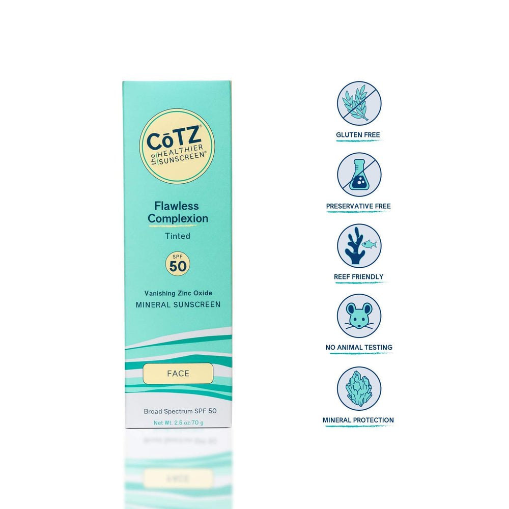 CoTZ mineral sunscreen bottle highlights 20 zinc oxide for protection