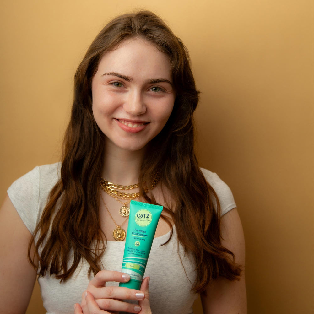 CoTZ SPF 50 formula on face provides broad protection