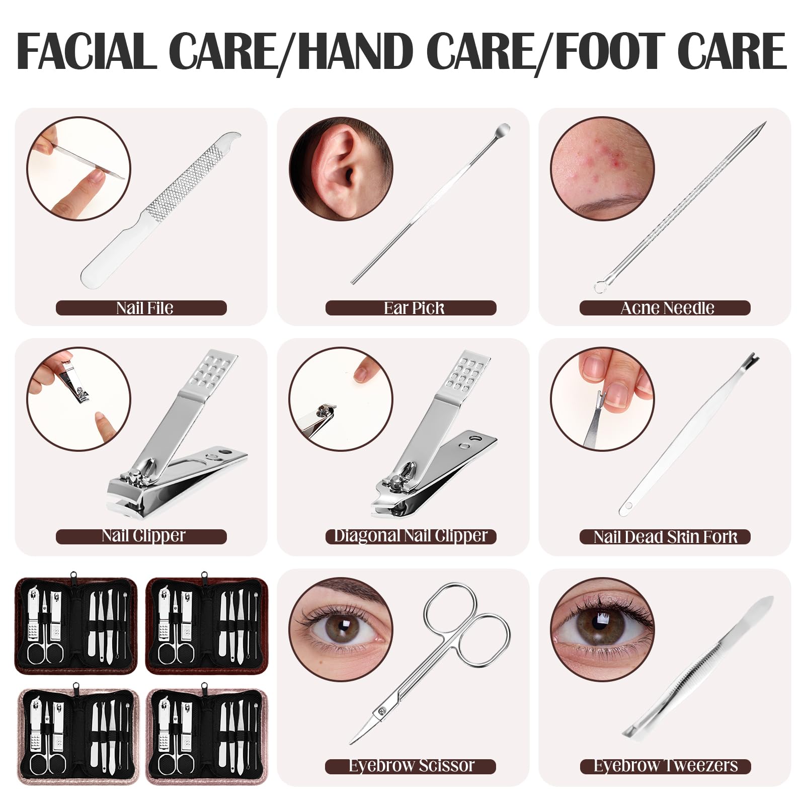 Coume 8-in-1 tool set lets you tackle nails and cuticles conveniently.