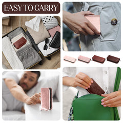 Coume Brown Series velvet travel case protects tools during travel.