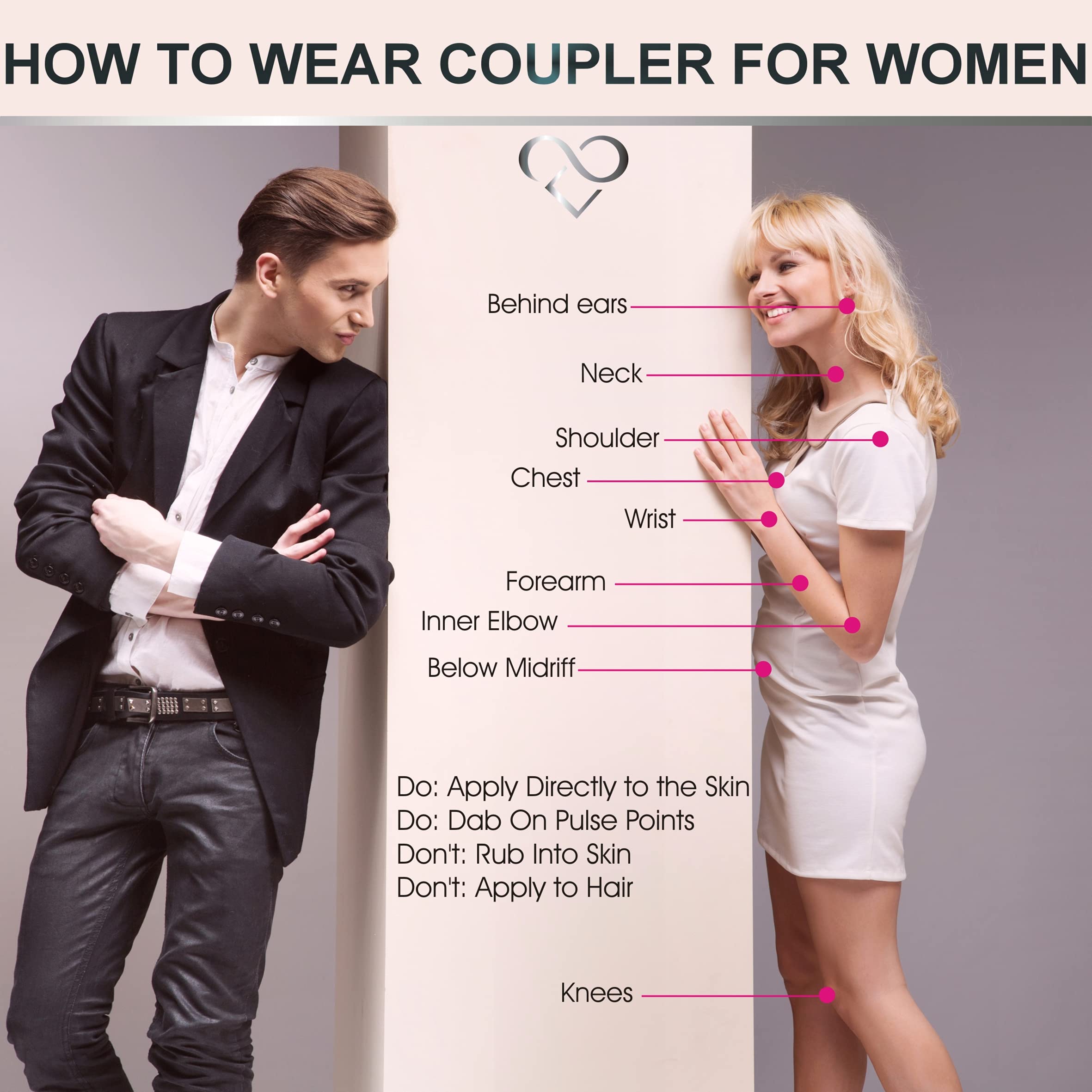 COUPLER pheromone oil women for daily use complements perfumes nicely