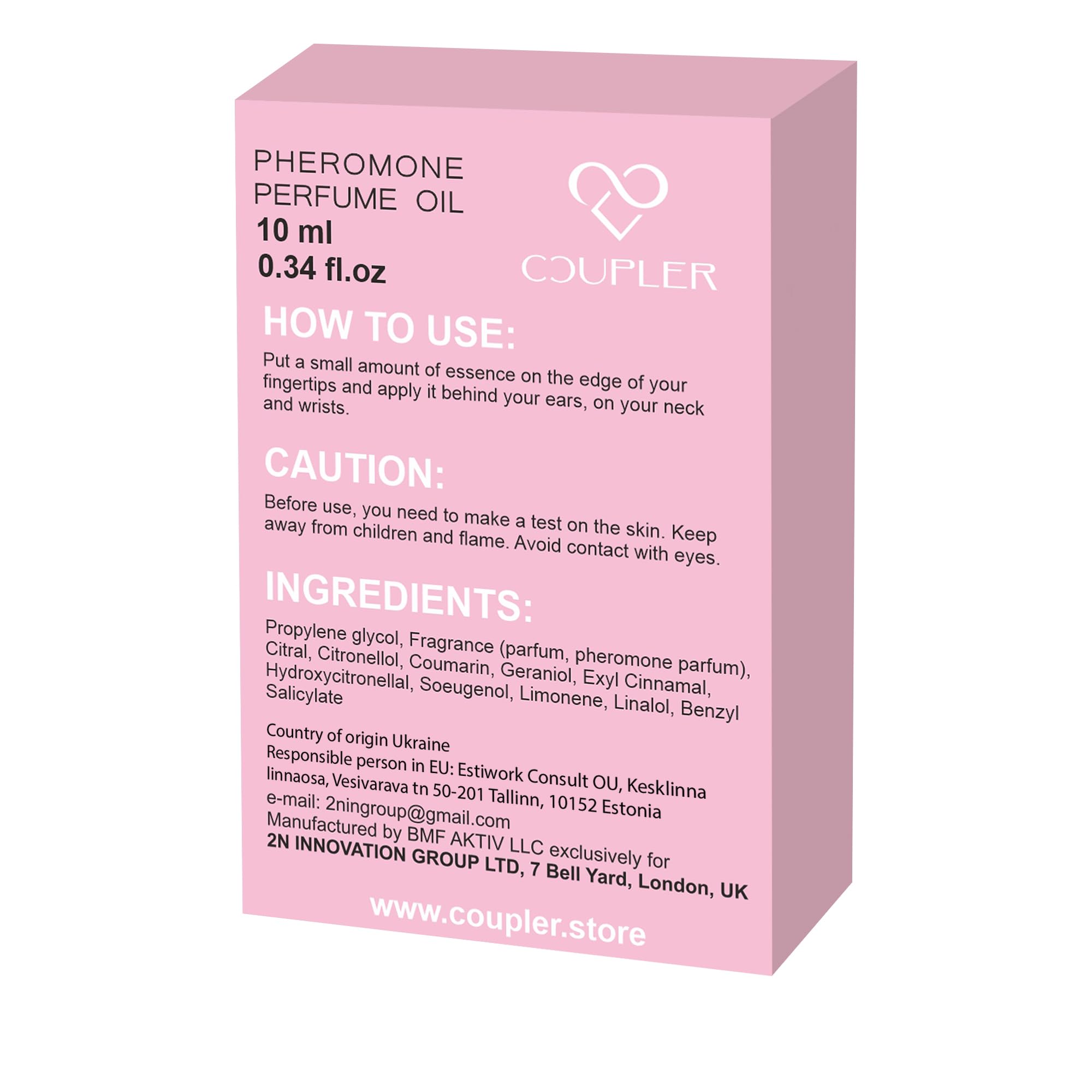 COUPLER pheromone oil women romantic moment spark in social settings