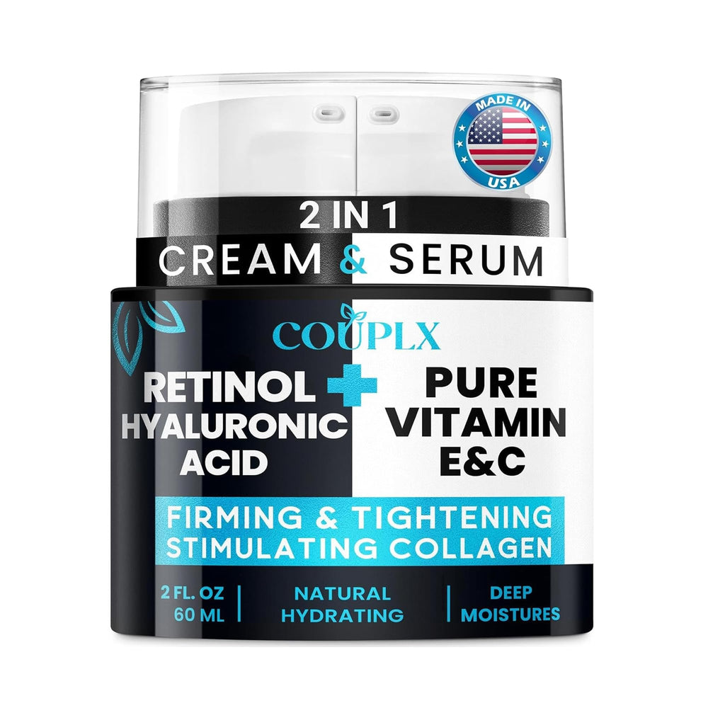COUPLX 2-in-1 retinol moisturizer bottle for daily skin nourishment