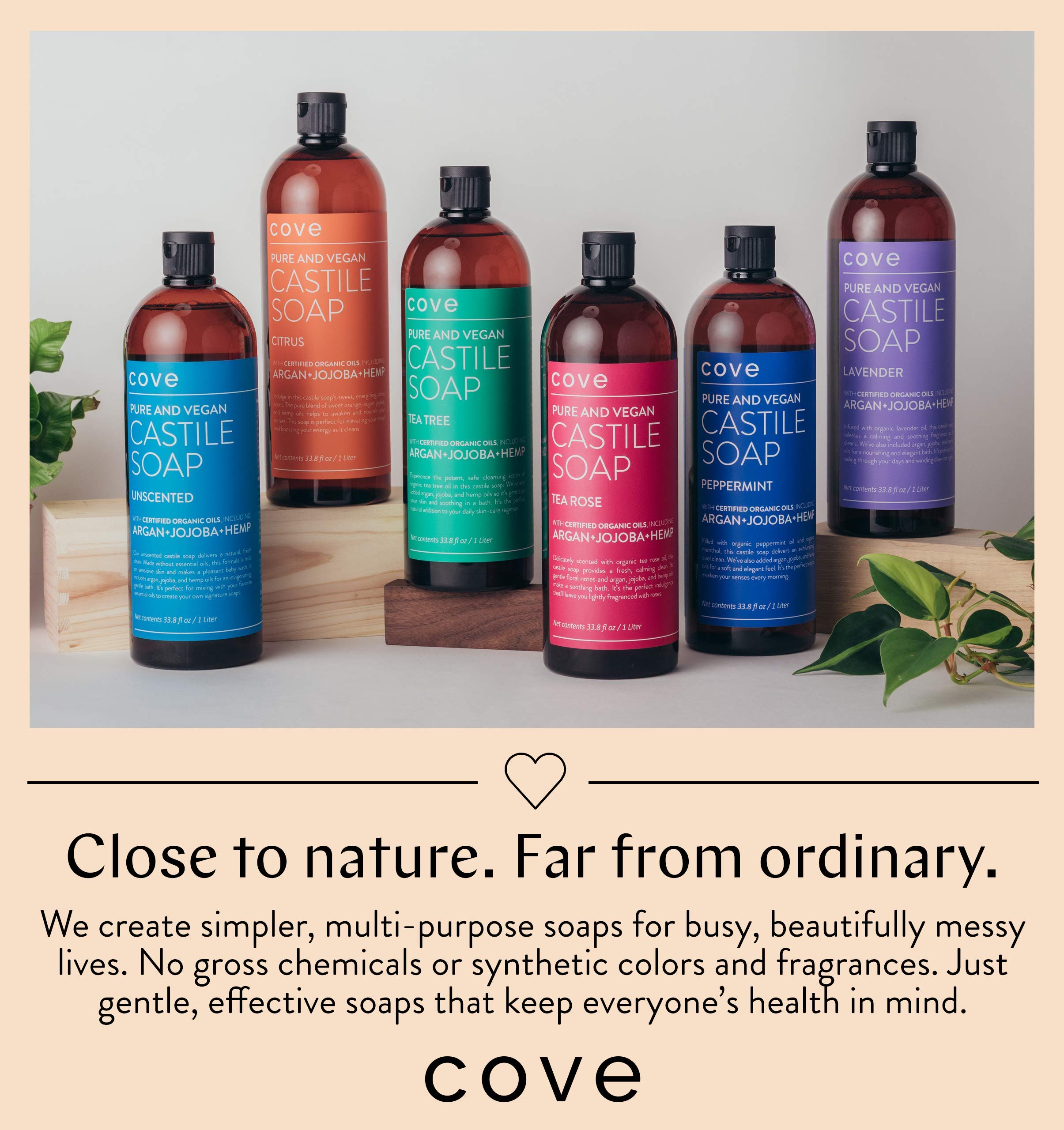 Cove Castile Soap Unscented foam-ready for multipurpose cleaning