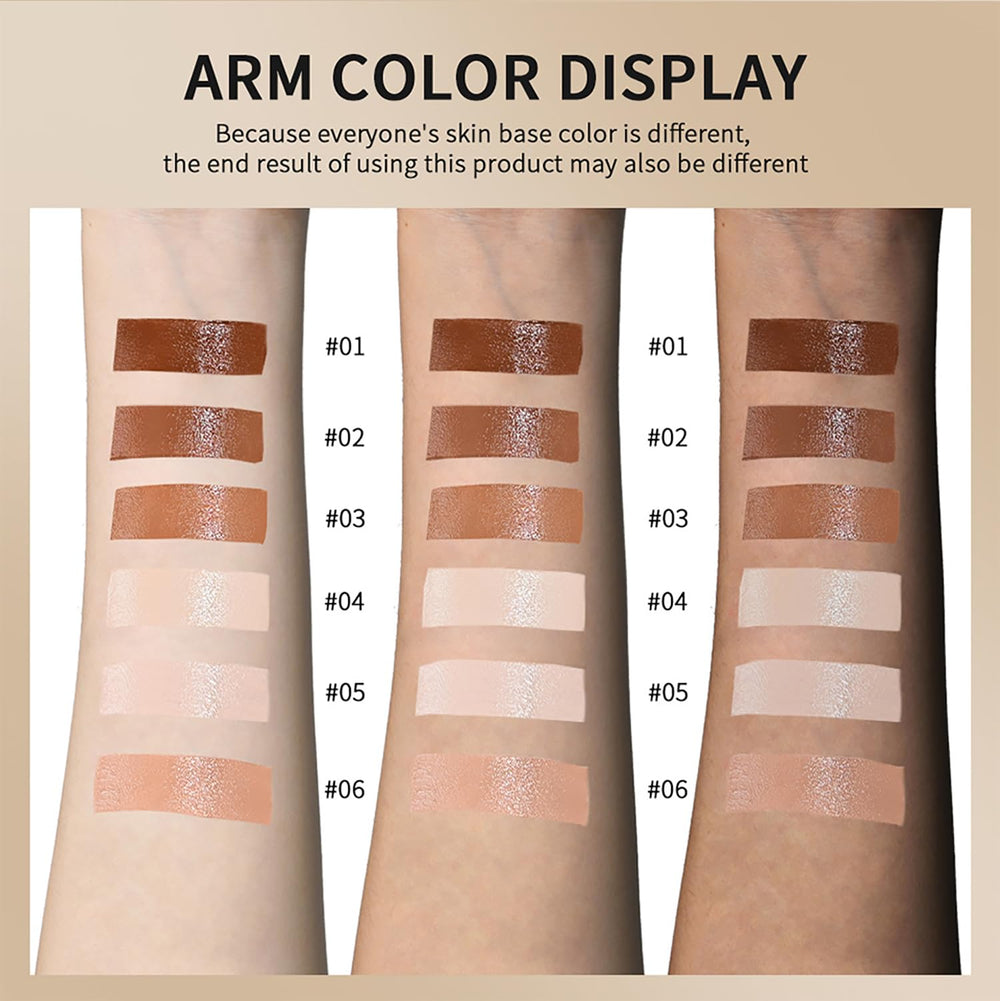 Covebalm Beauty Skin Tint swatches on forearm demonstrate shade adaptability
