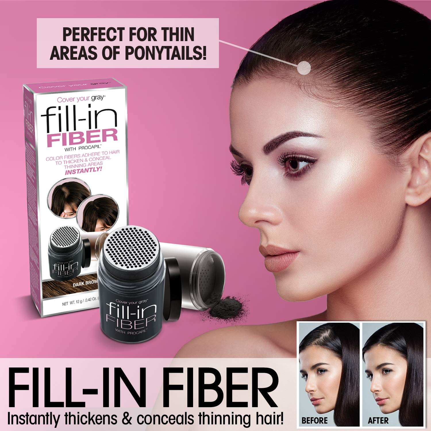 Cover Your Gray Fill In Powder compatible with all hair colors