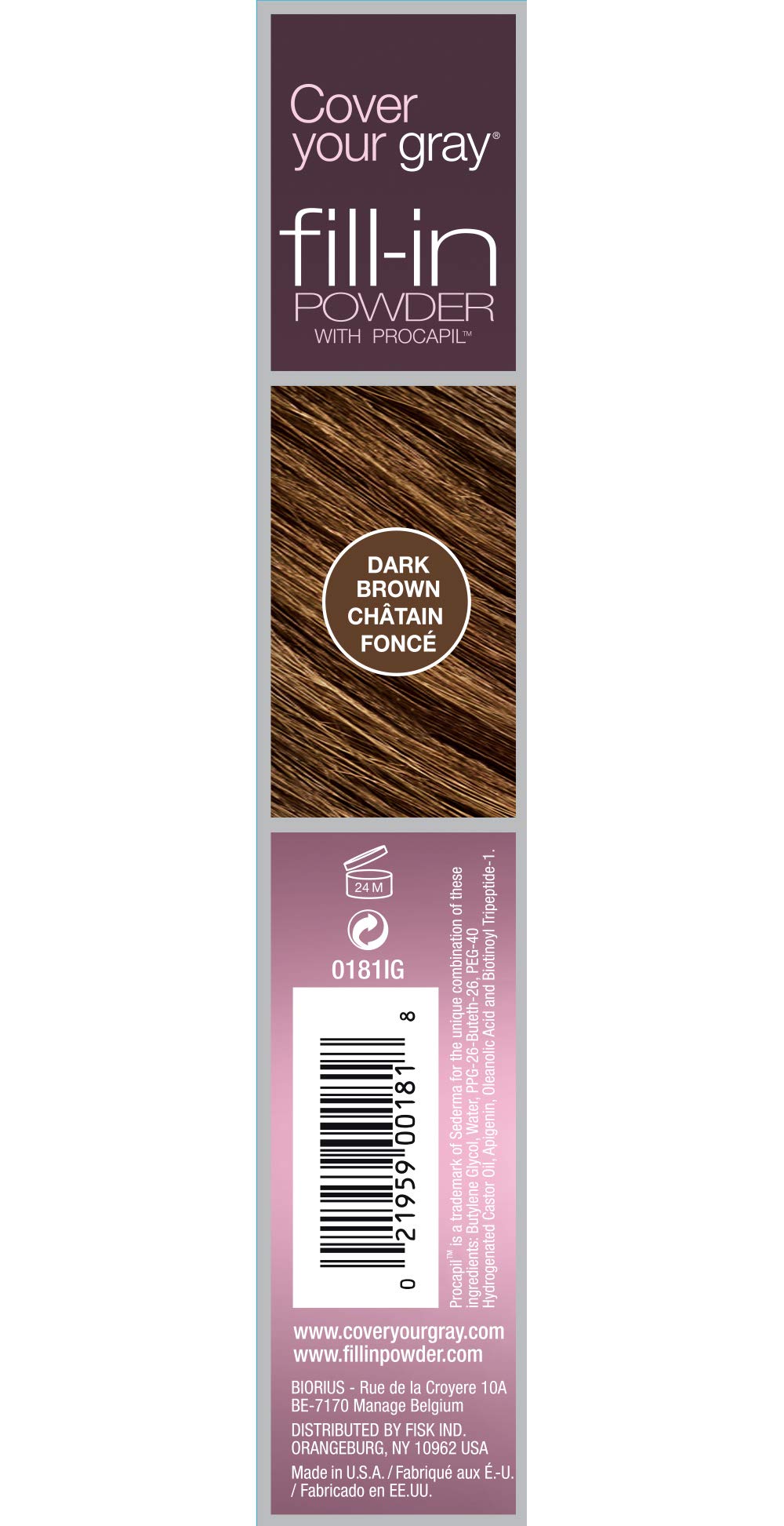 Cover Your Gray Fill-In-Powder brush applicator enables precise thinning-area blending.