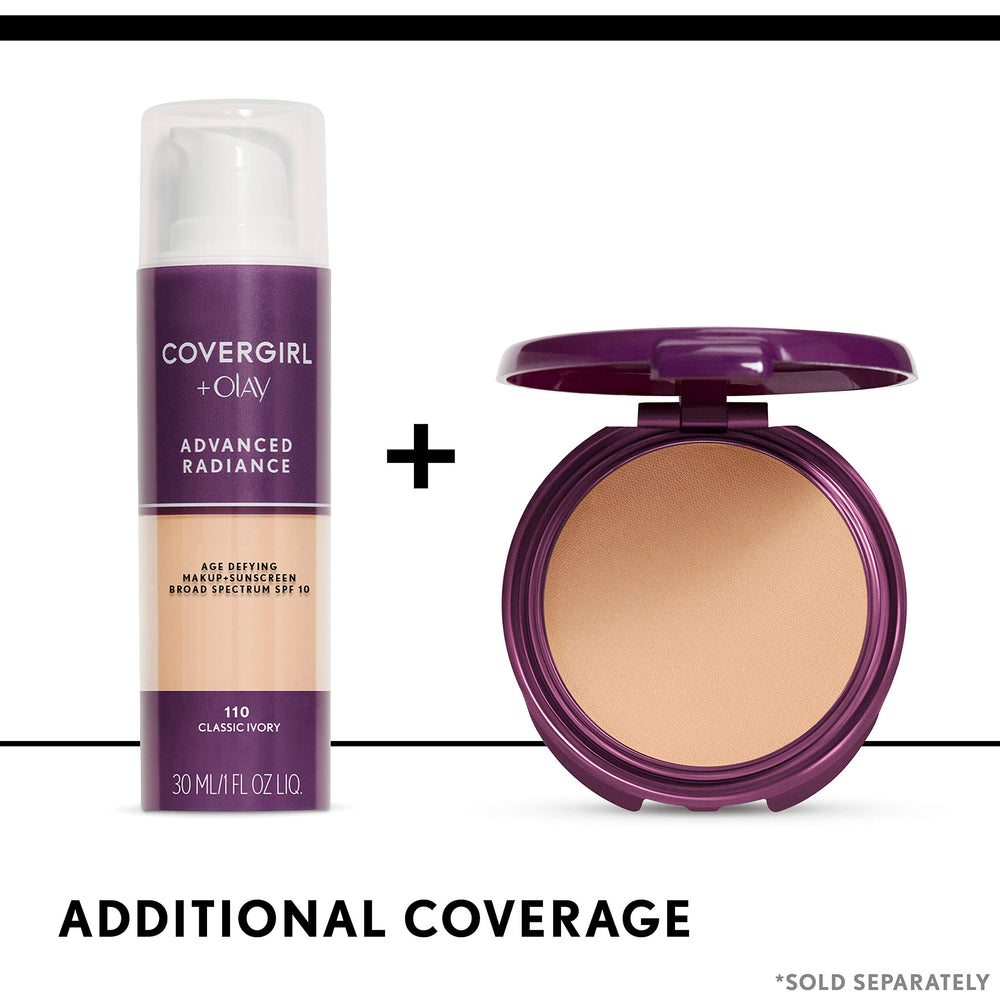 COVERGIRL Advanced Radiance Foundation packaging variation with chic design