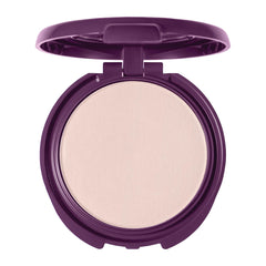 CoverGirl Advanced Radiance pressed powder Natural swatch showing smooth coverage.