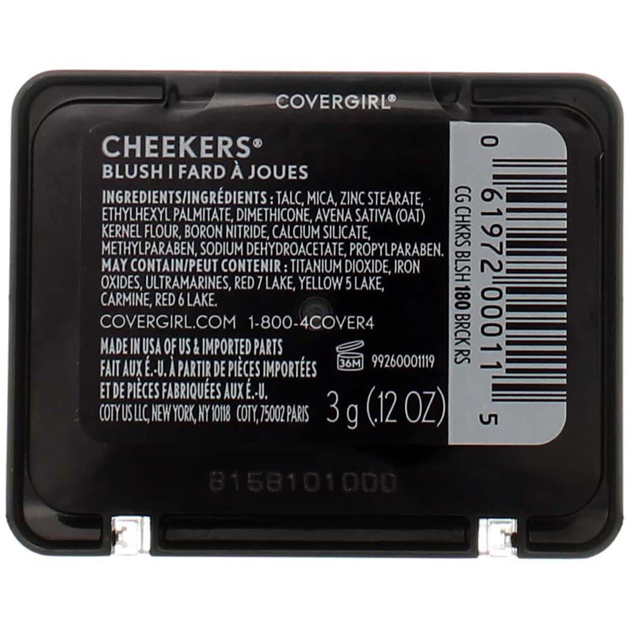 CoverGirl Cheekers Brick Rose application demonstrates easy, even coverage for lasting natural flush.