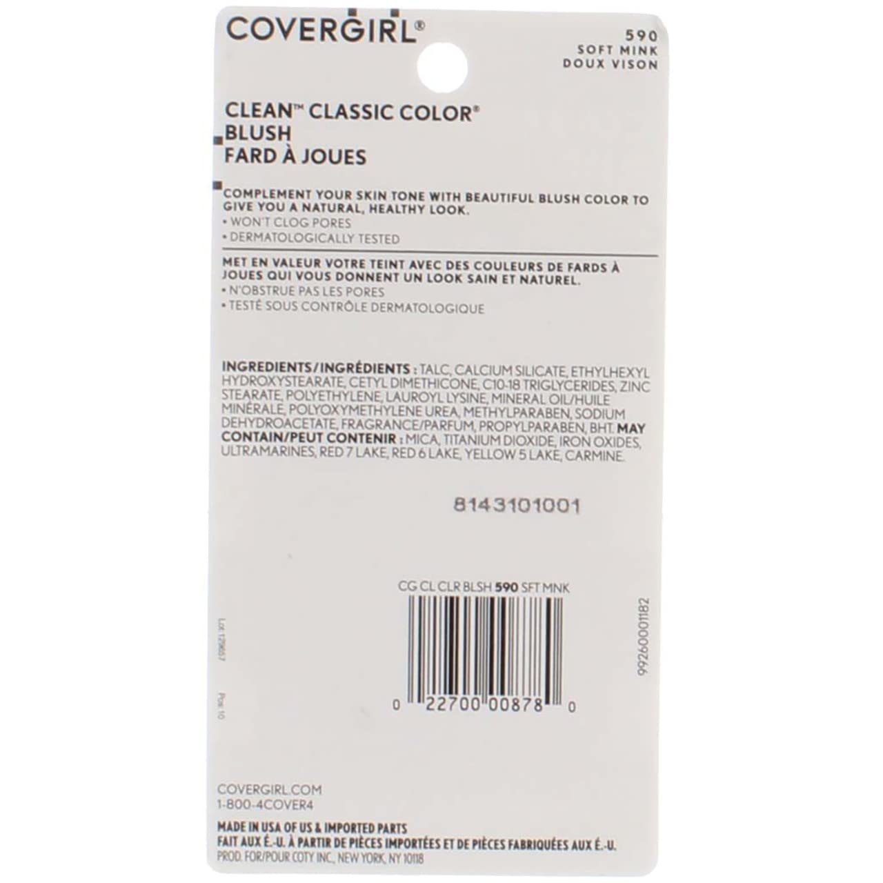 Brush-on application for even coverage of CoverGirl Soft Mink blush