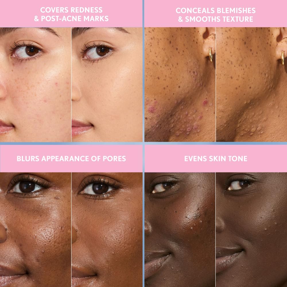 COVERGIRL Clean Fresh Blurring Skin Tint application demo shows easy, buildable coverage