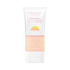 COVERGIRL Clean Fresh Blurring Skin Tint bottle demonstrates weightless blur for smoother pores