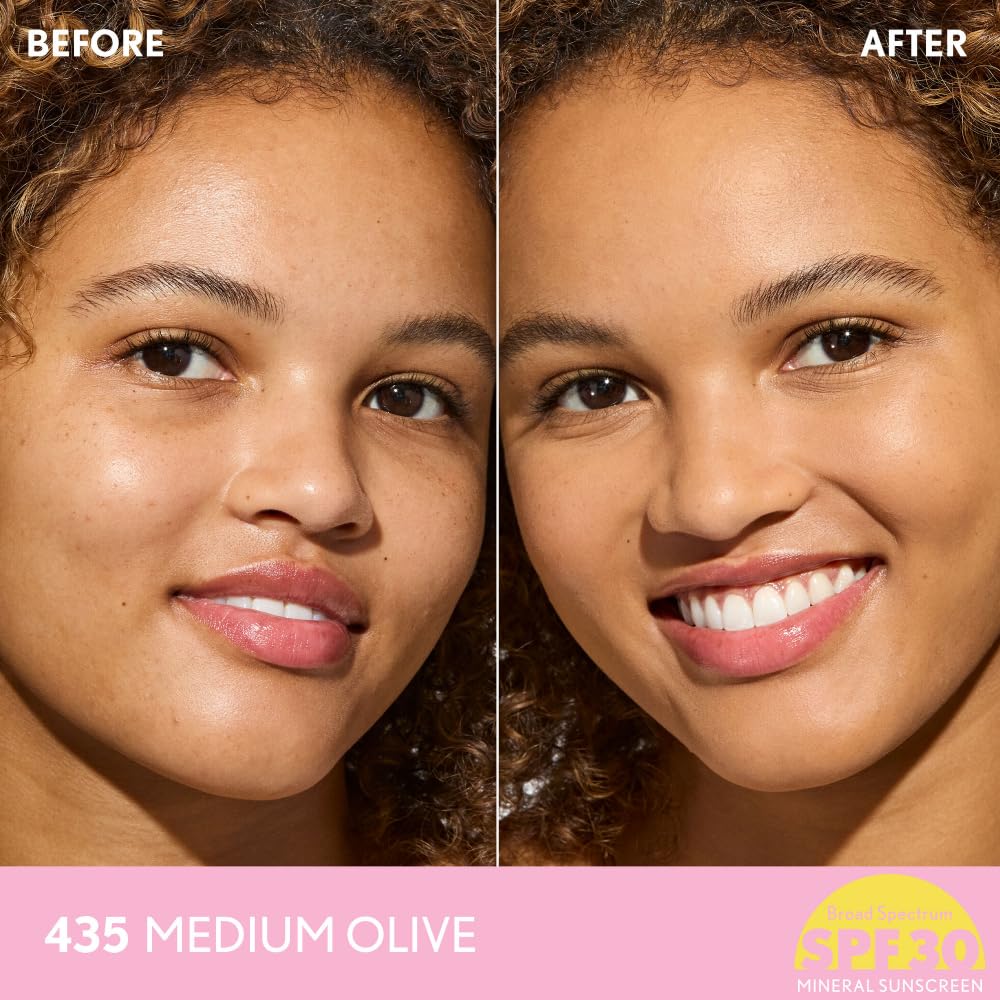 CoverGirl Clean Fresh Blurring Skin Tint shade 435 Medium Olive on skin.