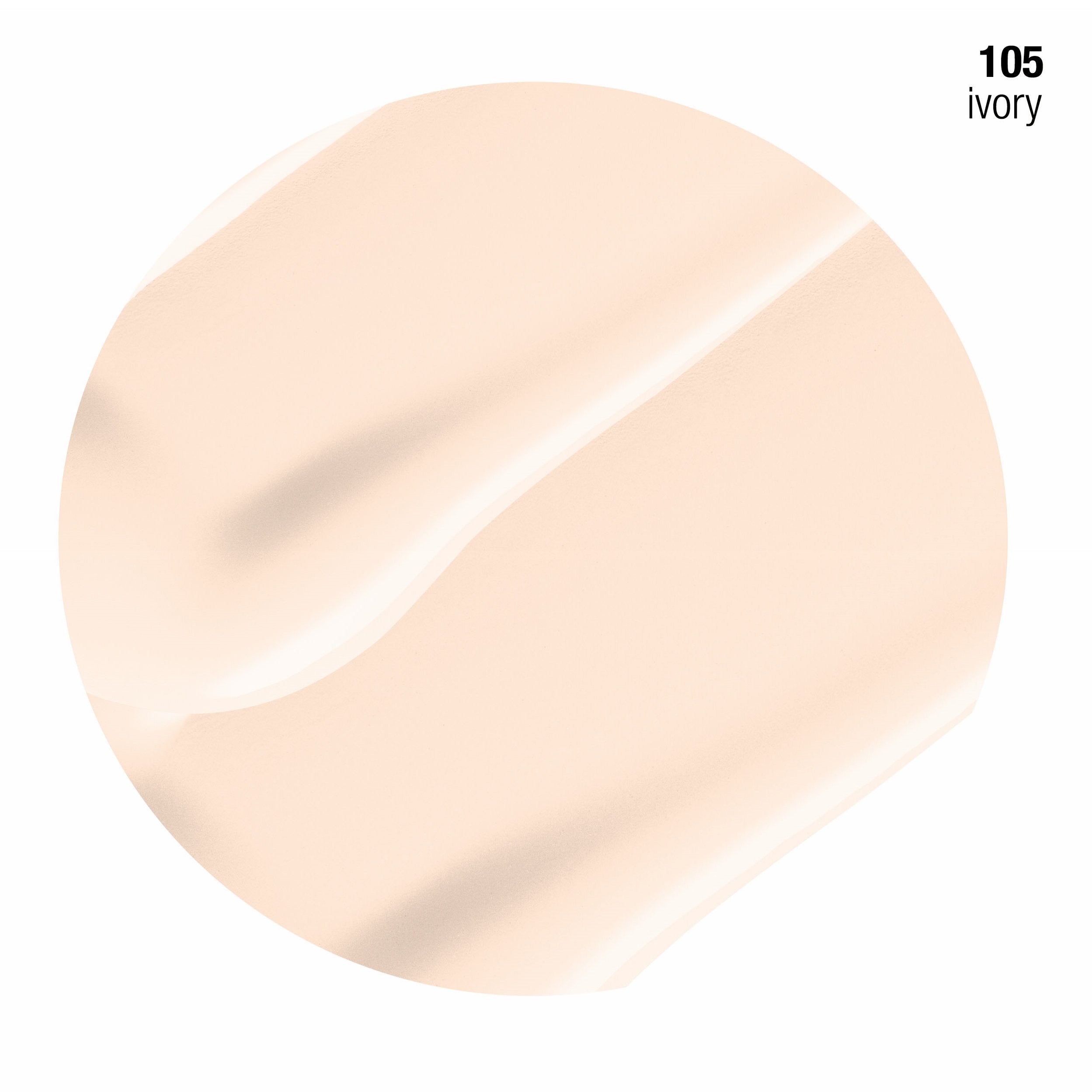 COVERGIRL Clean Makeup Ivory 105 application demonstrates smooth, lightweight coverage