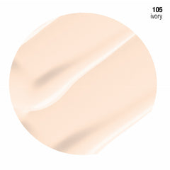 COVERGIRL Clean Makeup Ivory 105 application demonstrates smooth, lightweight coverage