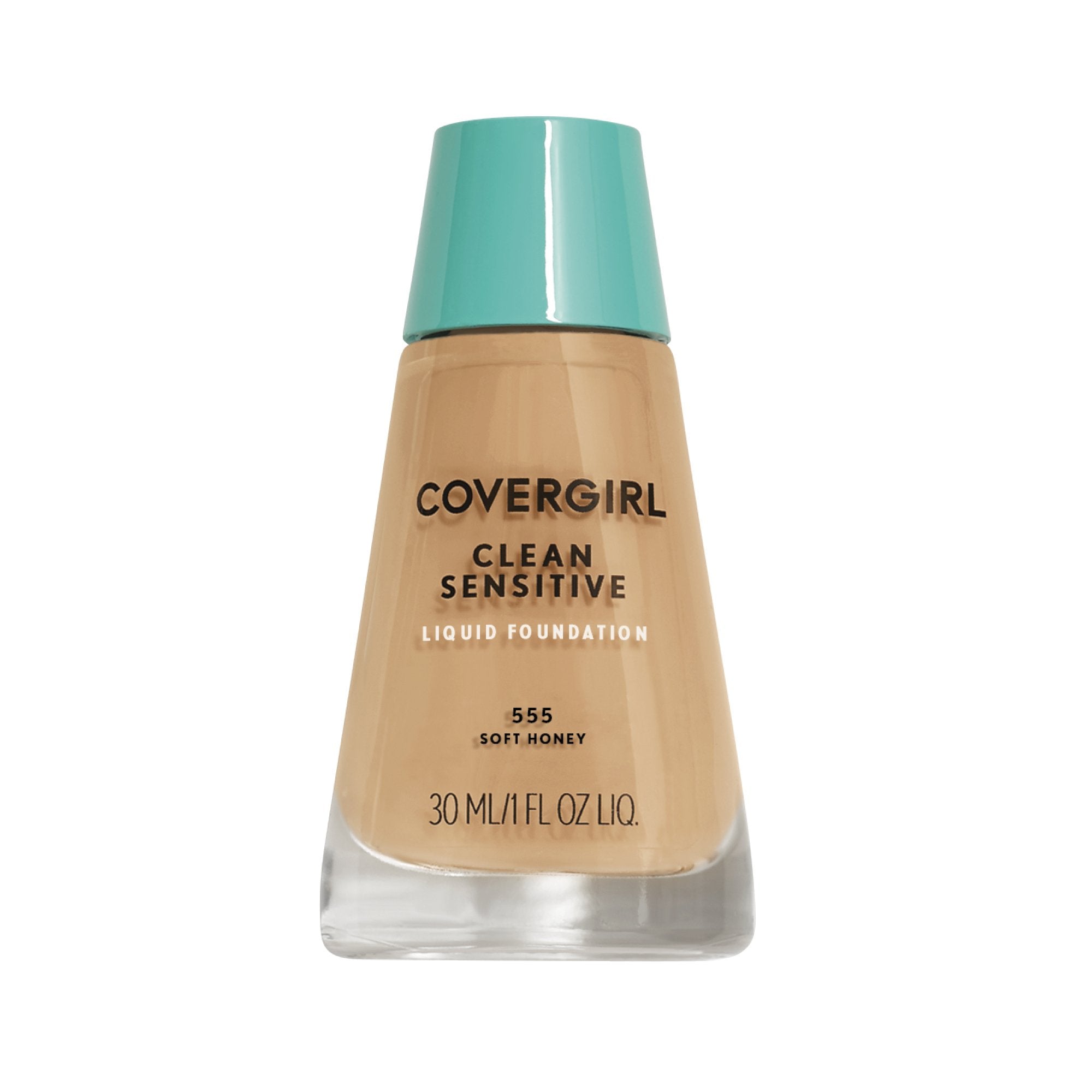 CoverGirl Clean Sensitive Skin Foundation bottle shows fragrance-free, oil-free formula for comfortable wear.