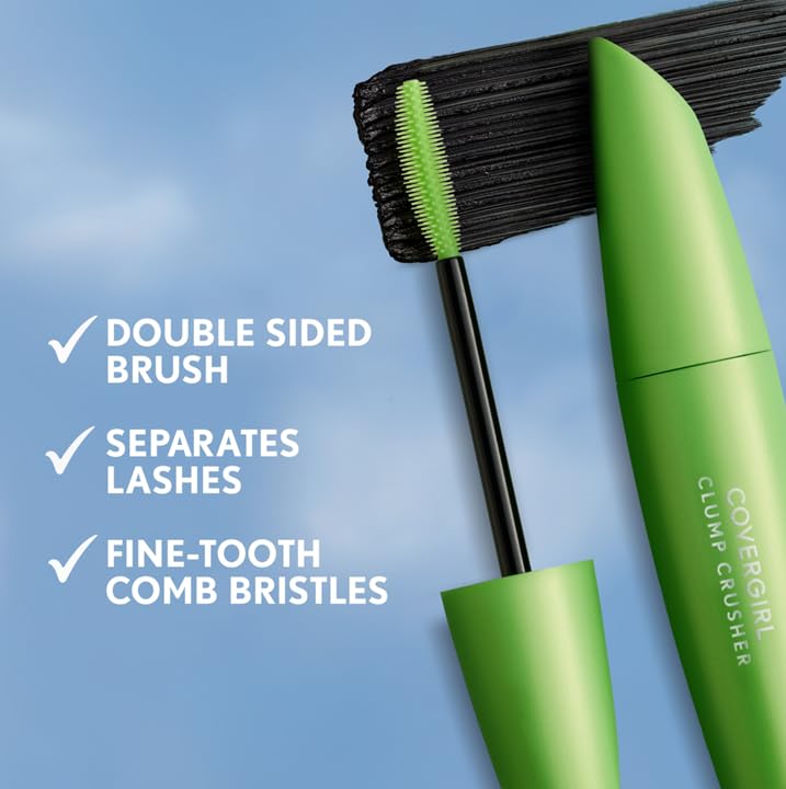 CoverGirl Clump Crusher complements eyeliner and shadow for a bold look.