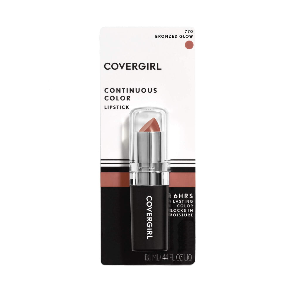 CoverGirl Continuous Color Lipstick Bronzed Glow on lips with even coverage and comfort