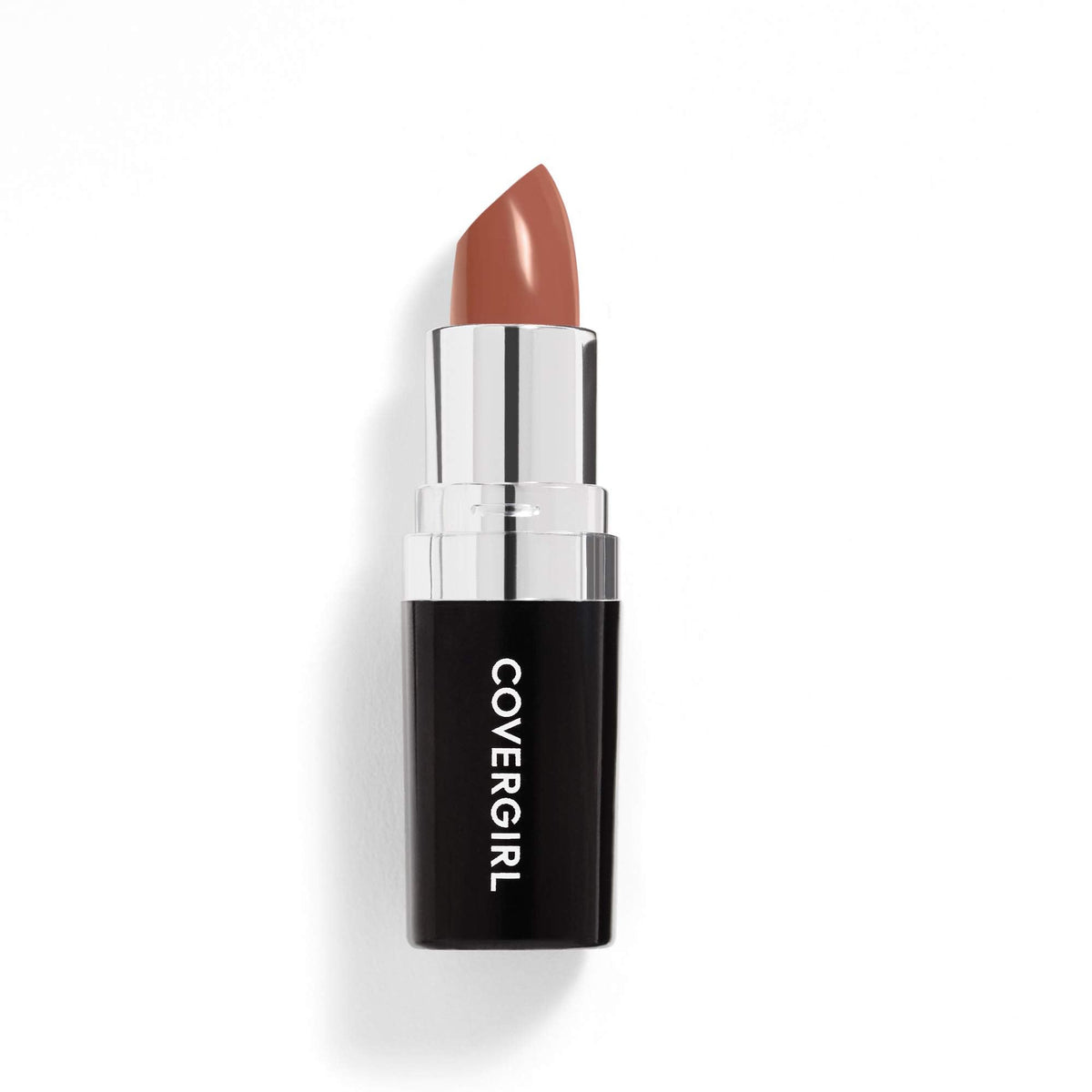 CoverGirl Continuous Color Lipstick Bronzed Glow swatch shows rich moisture-rich color that lasts