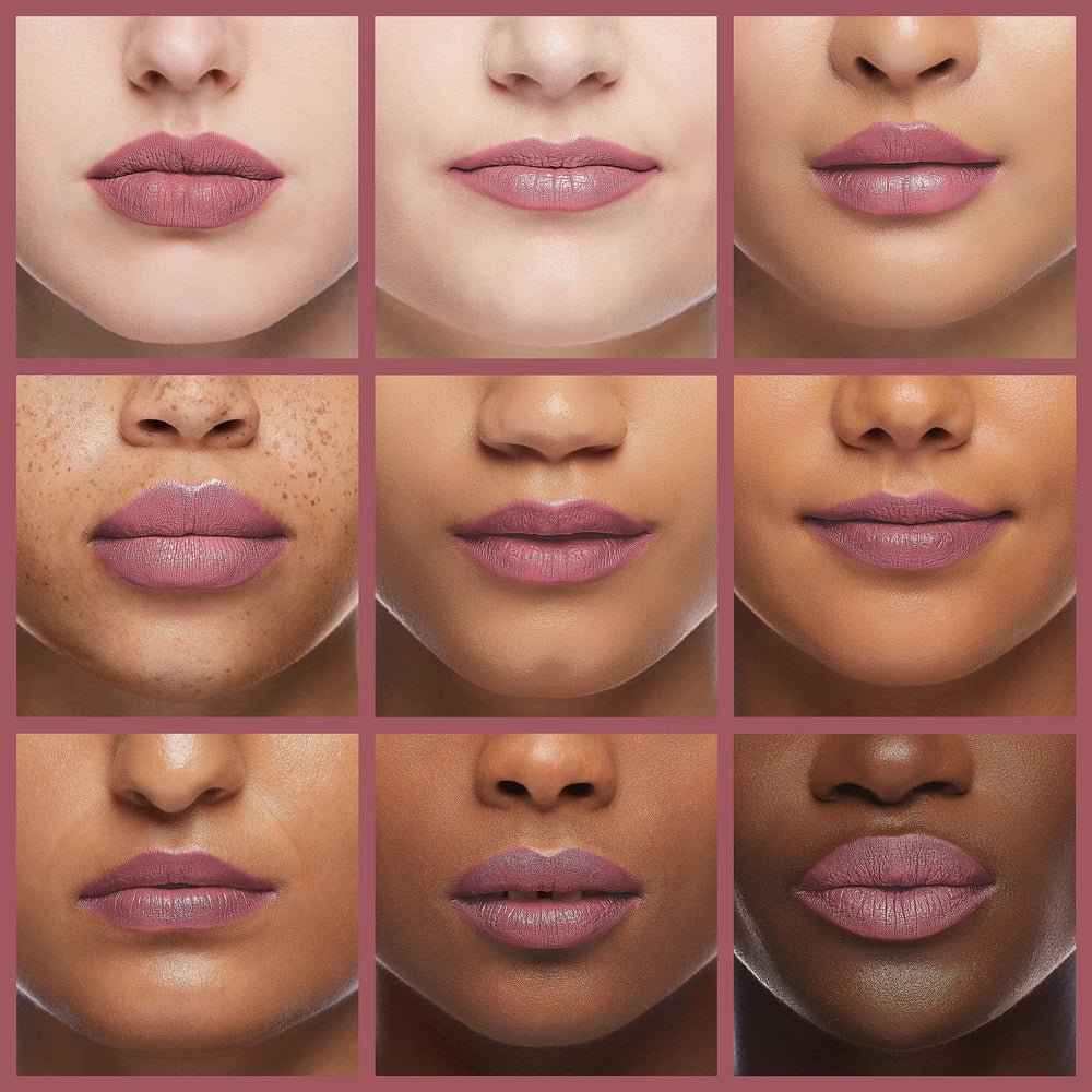 COVERGIRL lipstick swatch Iced Mauve 420 demonstrates long-lasting color.
