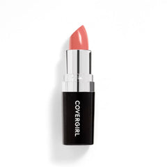 CoverGirl Continuous Color Lipstick Shimmer Bronzed Peach 015 shows a smooth glide and lasting color on lips.