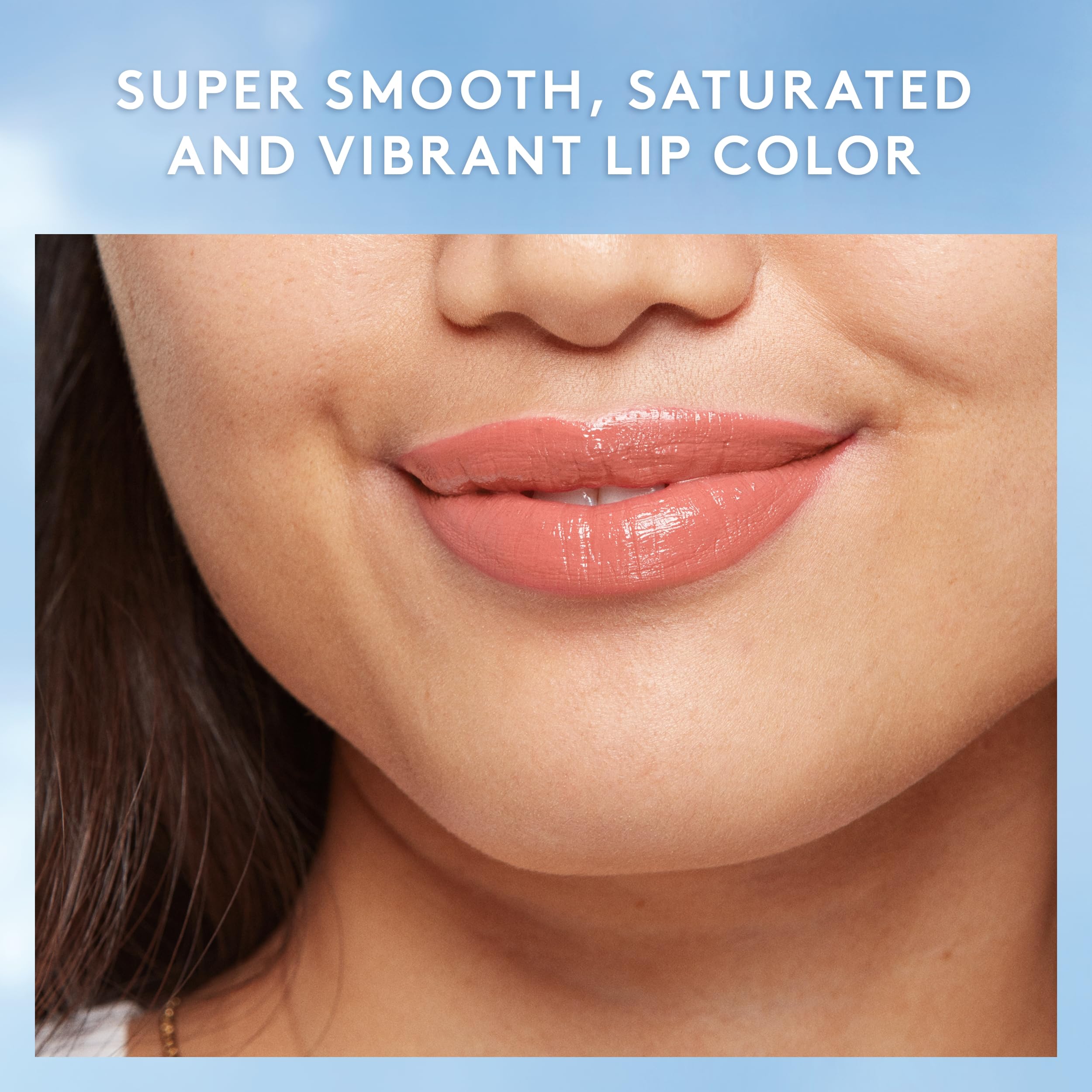 CoverGirl Exhibitionist lipstick application demonstrates even color distribution