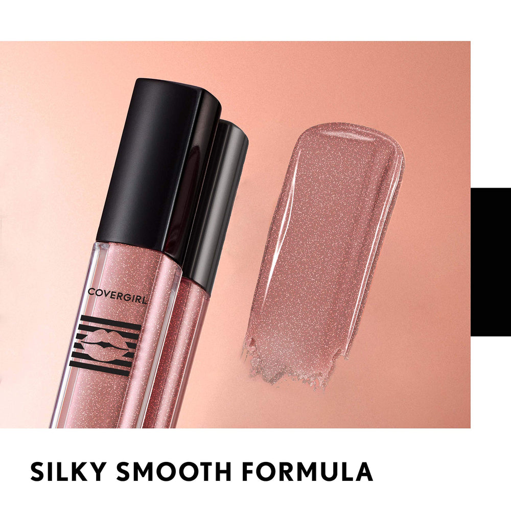 COVERGIRL Exhibitionist creamy gloss texture shown in close-up.