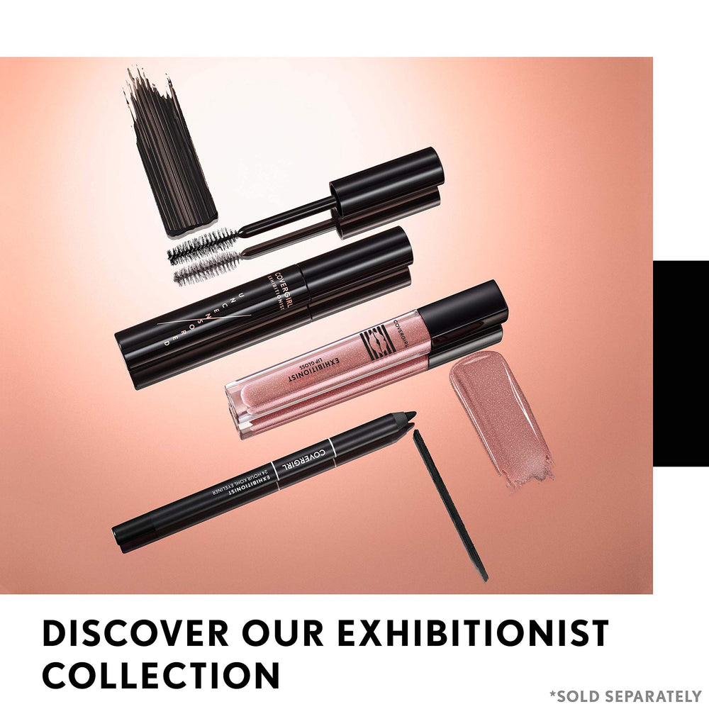 COVERGIRL Exhibitionist layering with lipstick cream creates lacquered look.