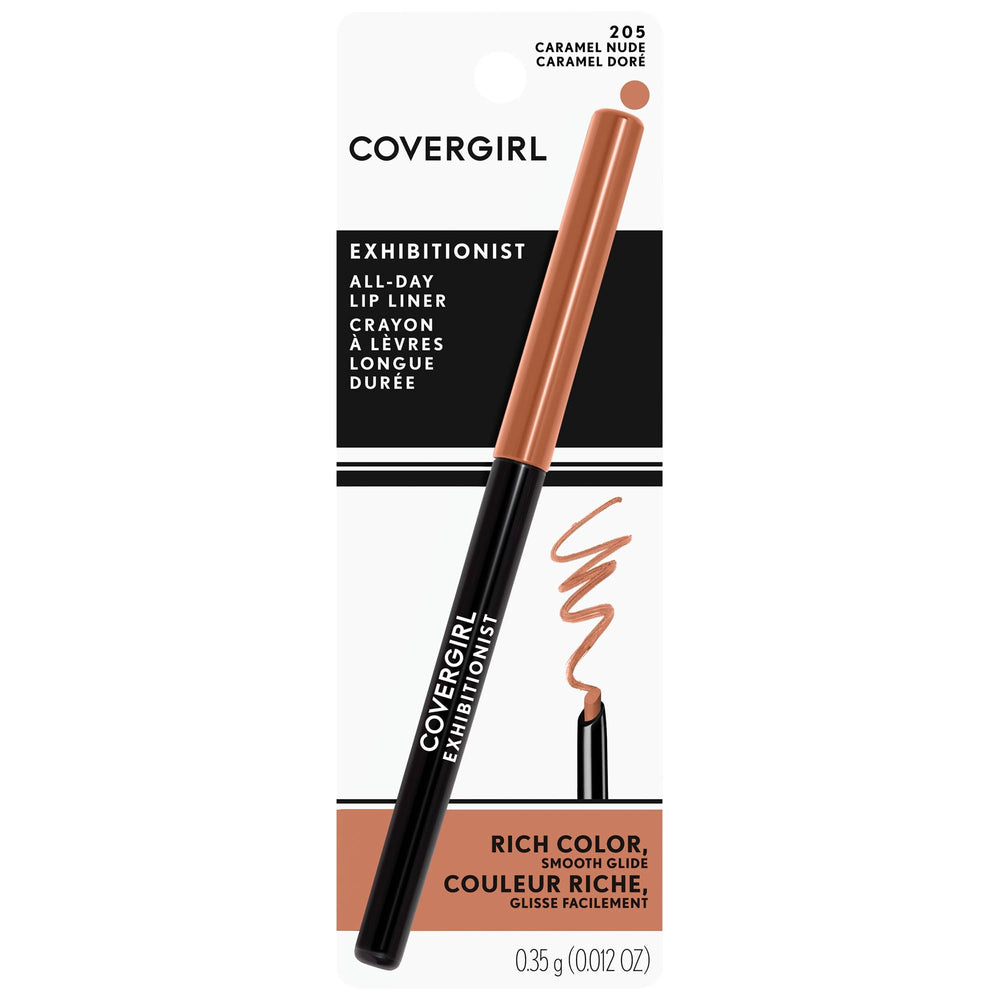 COVERGIRL Exhibitionist Lip Liner application usage demonstrated on lips.