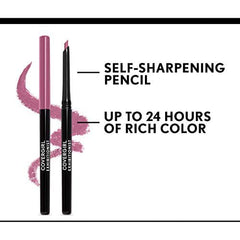 COVERGIRL Exhibitionist Lip Liner self-sharpening pencil for smooth lines.