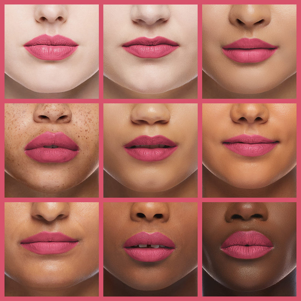 CoverGirl Exhibitionist Lipstick packaging image emphasizes easy-to-use lipstick tube.