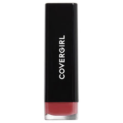 CoverGirl Exhibitionist Lipstick Cream HOT 305 applied on lips delivers creamy color.