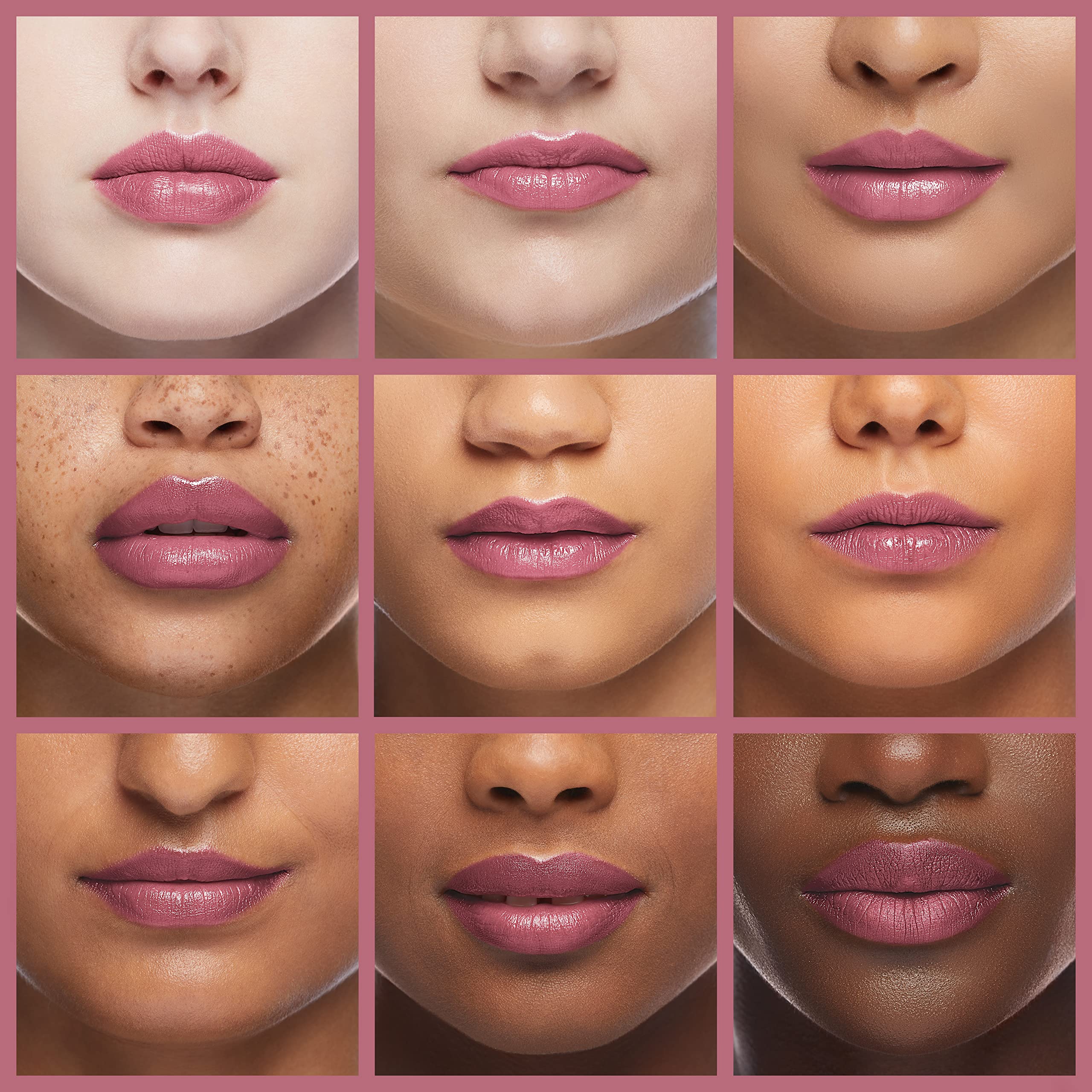 CoverGirl Exhibitionist Lipstick swatch on lips for softness.