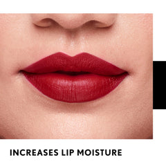 COVERGIRL Exhibitionist on lips demonstrates long-lasting matte color.