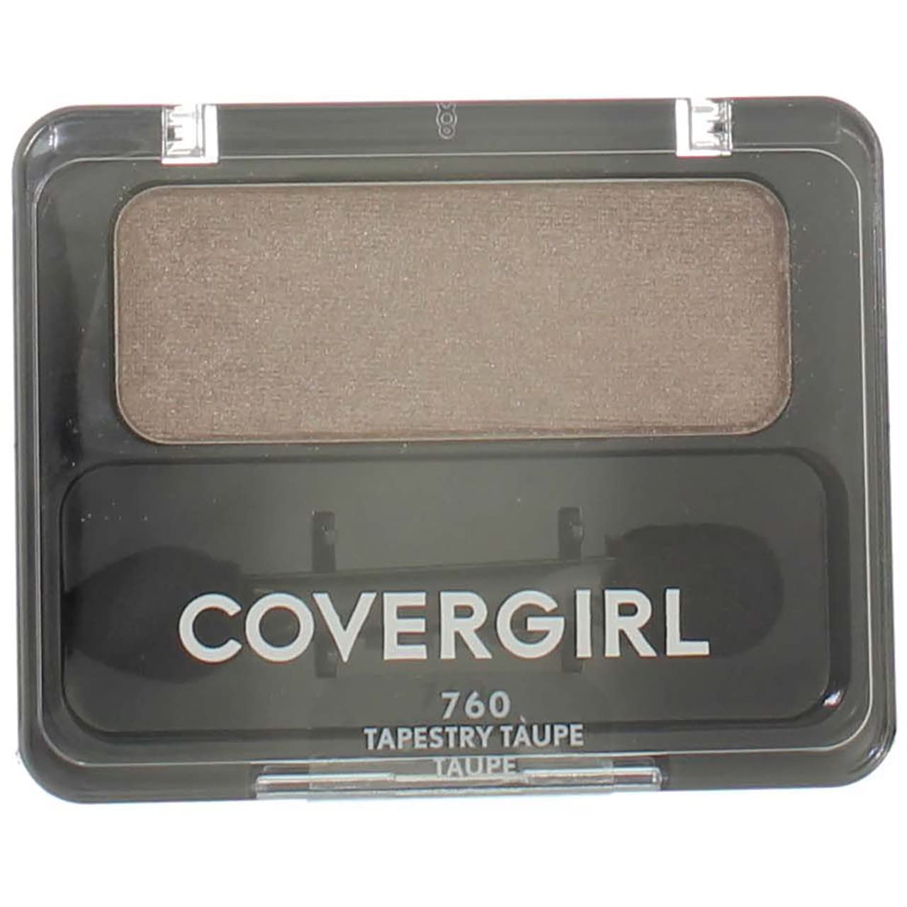 CoverGirl Eye Enhancers Tapestry Taupe compact close-up showing smooth texture.