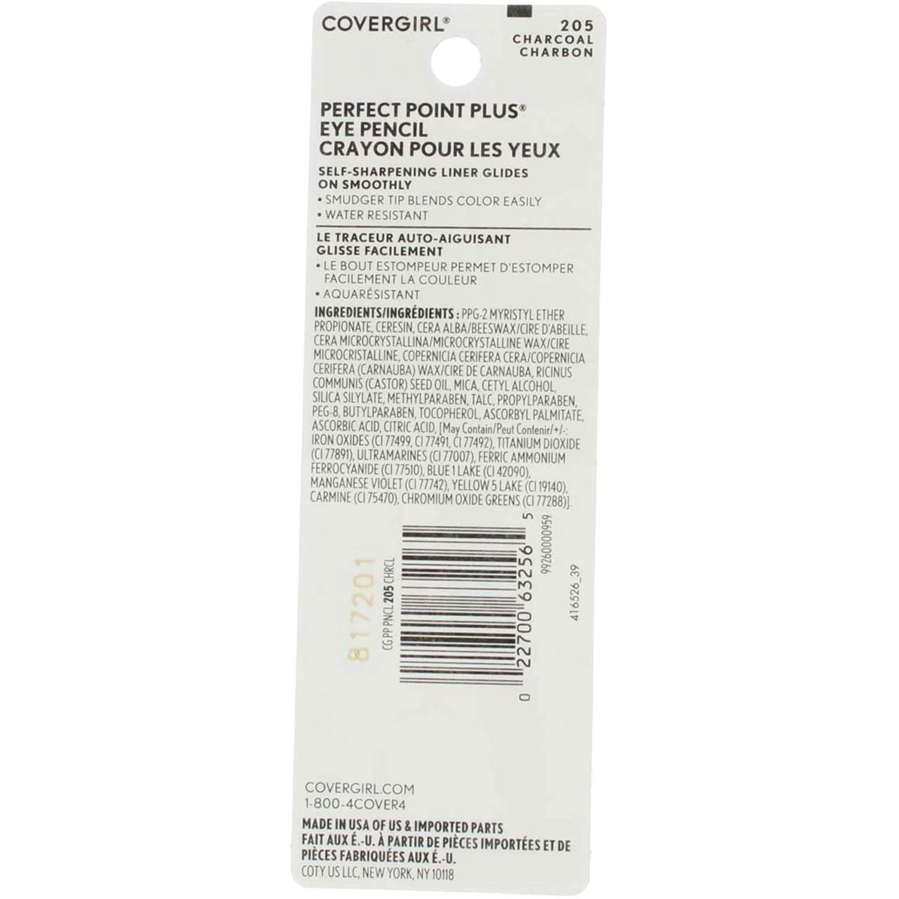 CoverGirl Charcoal self-sharpening eyeliner pencil pack for smoky eye looks and quick touchups.