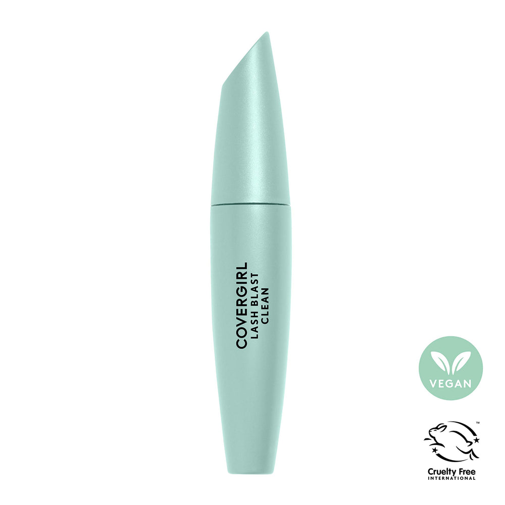 Close-up of the wand separating lashes for a wide-eyed look with CoverGirl mascara.