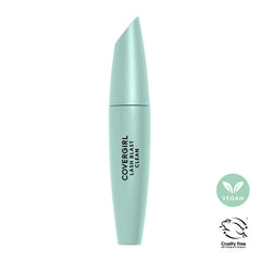 Close-up of the wand separating lashes for a wide-eyed look with CoverGirl mascara.